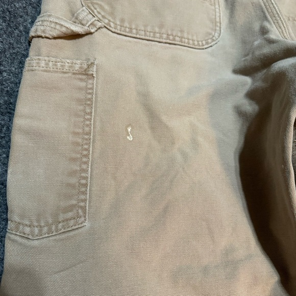 Vintage Tan Carhartt Carpenter Baggy Pants Dungaree Workwear 34x29 - Picture 6 of 7